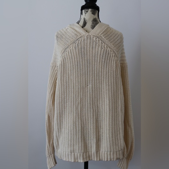 American Eagle Cream Knit Button Down Cardigan - Picture 4 of 6